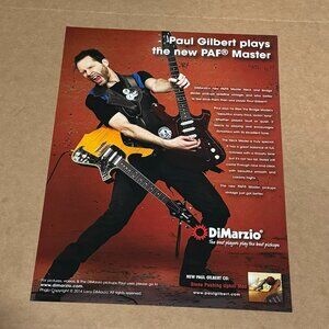 Paul Gilbert of Mr. Big - DiMarzio - 2015 Print Advertisement